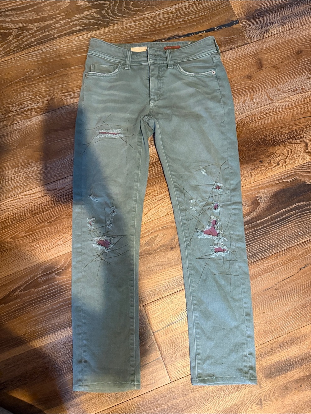 Pilcro Olive Green jeans - like new